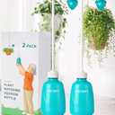 VEOJEIN Longest Spout Plant Watering Squeeze Bottle [16,2", Pack of 2], Watering Can for Hanging Plants, Original Extended Design for Hard-to-Reach Plants Indoor & Outdoor Watering, 15 oz (Teal)