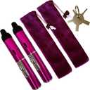 Torch Butane Lighters,Lighter Refillable Butane Fuel Soft Flame Adjustable Pen Torch Windproof Lighters, 2 Pack Purple(Gas Not Included)