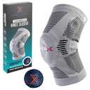 Compression Knee Sleeve for Men and Women | Patellar Stabilizing Knee Brace for Arthritis Pain, Sprains, Injured Knees, and Sports Injuries | Insertable Hot and Cold Gel Knee Pad (X-Large)