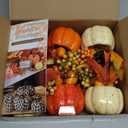 winemana Fall Decorations for Home - Set of 6 Artificial Pumpkin, Berry & Pine Cone Table Centerpiece for Office, Thanksgiving, Bathroom Kitchen Autumn Decor (Mixed-3)