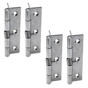 Tighall Spring Hinge Self Closing 4 Inch Length Stainless Steel, Loaded Hinges for Cabinets and Doors - 4pcs