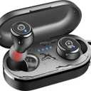 TOZO T10 Wireless Earbuds Bluetooth 5.3 Headphones, App Customize EQ, Ergonomic Design, 55H Playtime, Wireless Charging Case, IPX8 Waterproof Sound in-Ear Headset, New Version (Black)