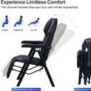 Foldable Electric Massage Chair with Heat, Shiatsu, Kneading, Vibration, Full Body Relaxation, Adjustable Backrest & Neck Height,for Dad Mom Women Men