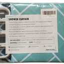 MORNITE Extra Wide Shower Curtain Mens Bathroom Teal Light Blue Ombre White, Wrap Around Microfiber Cloth Fabric 18 Hooks,108" W72" H Inch