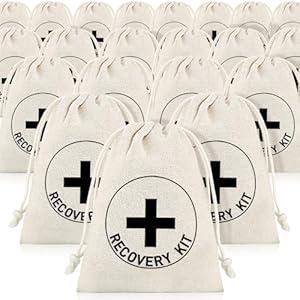 Boao 20 Pack Gift Bags Bachelor Party Decorations Bachelorette Bridal Shower Pouches with Drawstring Wedding Supplies for Bachelorette Party (White,Cross)