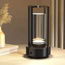 Cordless Portable Table Lamp Rechargeable for Indoor/Outdoor, 3000mAh Small Battery Powered Operated Lights, 3 Color Modes Dimmable Waterproof, LED Desk Lamp for Restaurant/Bedroom/Camping (Black)