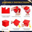 3 x 27 PCS Class of 2026 Graduation Card Box Holder for Party 2026 Graduation centerpiece Nesting Gift Boxes Decorations Gard Memory Keeper Holder for Reception Table Decor for School College(Red Gold)