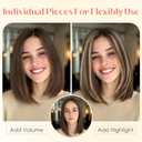 Hairro 6PCS 6 Clips In Short Hair Extensions Remy Real Human Hair Clip Ins Mini Clip On Hairpin Hairpieces For Women 31g 10 Inch #4P27 Medium Brown&Dark Blonde