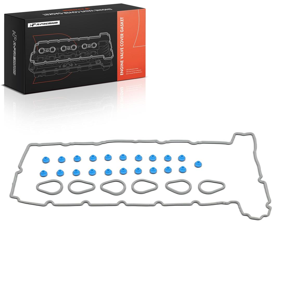 A-Premium Engine Valve Cover Gasket Set Compatible with Chevrolet Trailblazer/Trailblazer EXT 2002-2005 & GMC Envoy XL, Envoy XUV & Isuzu Ascender & Oldsmobile Bravada & Saab 9-7x & Buick Rainier