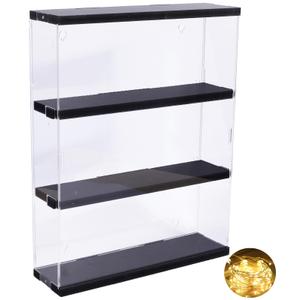 Wall - Mounted Black Plastic Display With a Transparent Cover 8.5"W x 11.5"L, Pack of 8