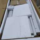 Garvee Wine Bar Cabinet with Led Light, Glass Door Liquor Cabinet with Wine Rack, Coffee Bar Table with Storage, Liquor Sideboard with Adjustable Shelves for Living Room, 47.2 in, White