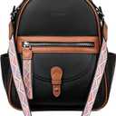 FADEON Mini Backpack Purse for Women, Designer Leather Cute Roomly Backpacks, Daily Ladies Shoulder Backpack Fashion Handbag