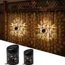FabStyl Solar Outdoor Fence Lights Decoration 1 Pack, Solar Wall Step Deck Lights Outdoor Garden Decor with Hummingbird Sunflower Theme for Yard Art Porch Patio Backyard, Gifts for Mom Women