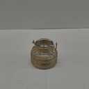 Bloomingville Glass Rattan Wrapped Tealight Holder with Handle Vase, 5" L x 5" W x 4" H, Natural,AH2300