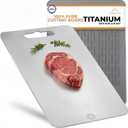 Pure Titanium Cutting Board, Double-Sided, Dishwasher Safe, includes Anti-slip Mat, Juice Groove,Titanium Cutting Boards for Kitchen - Chopping Board for Homemaker Mom Dad Chefs