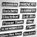 4 x 2026 New 12 Pack of Magnetic Tool Label,General Tool Box Organize Accessories, 3D-Printed Tool Box Labels, Reusable Tags for Steel Toolboxes, Carts, Drawers, and Cabinets (Black)