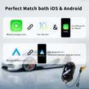 3-in-1 Wireless CarPlay Adapter, Android Auto Adapter USB A/C, Plug & Play Converter for Wired Carplay to Wireless, Fits for Cars from 2017+ & for iPhone iOS 10+ Android 11+