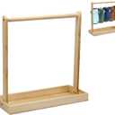 Wooden Baby Clothing Rack for Toddler, Baby Shower Crate Closet, Baby Storage Crate with Hangers, Pets Clothes Rack with Storage Box & Hanging Rod for Dogs Cats, Newborn Gifts Basket for Boys Girls