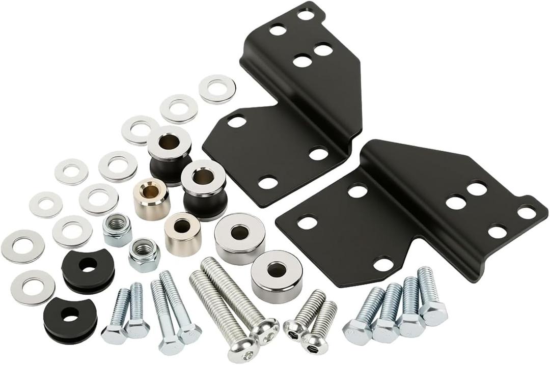 Detachable Docking Hardware Kit for Harley Touring 1997-2008,Road King, Road Glide, Street Glide & Electra Glide(Replace:53803-06) Also 53660-05, 53658-05 for 1994-1996 Models