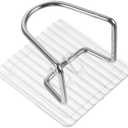 CHILDWEET 2pcs No-drill Adhesive Sponge Holder Heavy Duty Kitchen Wall Rack for Sponges and Utensils Easy Installation Multi-functional Drainage Storage for Clean Environment White