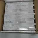 SUNWINGS 5-Sheet Peel and Stick Mosaic Natural 3D Stone Self Adhesive Marble Tiles, 11.5" x 10.7" Stick on Backsplash for Kitchen Bathroom Fireplace Vanity, Mixed Gray