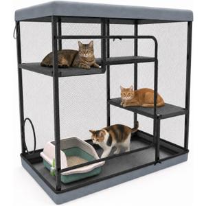 Extra Large Catio Outdoor Cat Enclosure Cat Cage 45"× 26.5" × 43.3"
