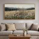 Extra Large Framed Vintage Landscape Wall Art for Living Room, 60x30 Inch