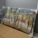 Tree Wall Art Canvas Painting: Forest Hand Painted Picture Abstract Nature Landscape Artwork Decor Modern Large Textured Print for Dining Room Bedroom Home Office (Tree Theme 04)