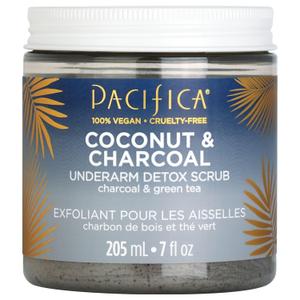 Pacifica Underarm Body Scrub - Armpit Detox Coconut & Charcoal Deodorant Exfoliating & Nourishing for Natural Deodorant Users  Aluminum-Free & Safe for Sensitive Skin, Vegan & Cruelty-Free, 7 fl oz