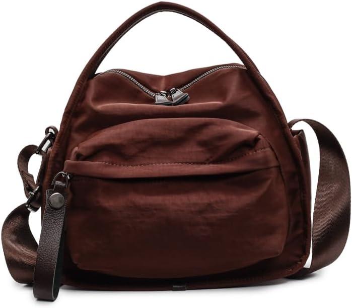 Women's Elegant Solid Color Shoulder Bag Fashionable Zipper Crossbody Bags Soft Top Handle Handbag Purse