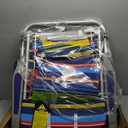 Rio Brands 4-Position Backpack Lace-Up Suspension Folding Beach Chair, Bright Stripe