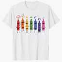Mood Color Crayons Teacher T-Shirt, 4XL
