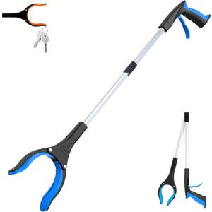 Grabber Reacher Tool - 32 Extra Long Foldable Gripper and Reaching Tool - Heavy Duty Pick Up Stick Grabbers for Seniors, Trash, Surgery Recovery Must Haves Gifts (Blue) Grabber Reacher Tool - 32 Extra Long Foldable Gripper and Reaching Tool - Heavy Duty Pick Up Stick Grabbers for Seniors, Trash, Surgery Recovery Must Haves Gifts (Blue)