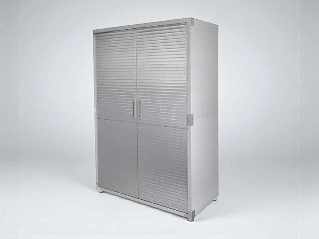Durable Stainless Steel Mega Storage Cabinet with Secure Locking Mechanism and Adjustable Shelves for Organized Storage, 48" W x 24" D x 72" H (Granite)