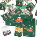 Surprise Gift Box Explosion - 2025 Newly Merry Christmas Surprise Gift Boxes, Pop-Up Explosion Gift Unique foldable bouncing red envelope box, Birthday and New Year gifts (12 Box Set, Green)