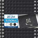 Bligli Sink Mat for Stainless Steel/Ceramic Sinks, Pack of 2 15.7x11.8 inches PVC Sink Protectors for Bottom of Kitchen Sink, Dishes and Glassware drain Mats, Durable and Fast Draining (Black)