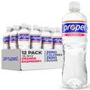 Propel Immune Support Electrolyte Enhanced Water Sports Drink, Orange Raspberry Flavored Water, 100% DV Vitamin C + Zinc, Zero Calorie & Zero Sugar Hydration with Electrolytes and Vitamins, 16.9 fl oz Water Bottles (12 Pack) (EXP 01/08/27)