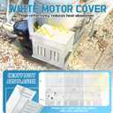 Pool Pump Covers for Outside Units, Swimming Pool Motor Cover for Above Ground Protection, ABS Material - Weatherproof/UV-Resistant Protection/Water Resistant, White