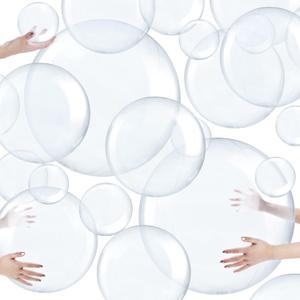 Sratte 20 Pcs Inflatable Beach Balls Bulk, Multiple Sizes Summer Swimming Pool Balls for Adults Hawaii Luau Party Supplies(Clear,Classic)