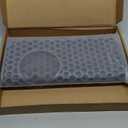 Silicone Sink Protector, 28.3x14.4 Inch Kitchen Mat, Non-Slip Heat Resistant with Drain Hole for Bottom of Farmhouse Porcelain Stainless Steel Sink Pad Gray