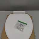 Mayfair Ashton Easy to Clean Single Hinge Toilet Seat, Modern Slow Close Wood Toilet Seat, Made in USA, Elongated, White