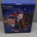 Koncifun 7.2 FT Christmas Inflatables Yard Decorations Outdoor Santa Claus Riding Dog, Builtin LED Lights, Christmas Blow Up for Outdoor, Yard, Roof, Lawn