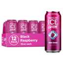 Sparkling Ice Caffeine Black Raspberry Sparkling Water with Caffeine, Zero Sugar, with Antioxidants and Vitamins,16 fl oz Cans (Pack Of 12)