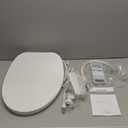 SR SUN RISE Electric Bidet Toilet Seat Elongated - Dual Nozzles for Female & Hip, Comfort Heated Seat & Air Dryer, 6 Wash Modes, Remote & Knob Control, Silent Close Lid, Nightlight, Ultra-Slim