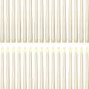 Treela 24 Pcs Flameless Taper Candles Battery Operated Bulk Fake Candles Light LED Candle Sticks Flickering Tapered for Easter Wedding Anniversary Decoration(11 Inch,Ivory)