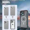 RAPTIC Shield Magnetic for iPhone 15 Pro Max Case, Compatible with MagSafe, Shockproof Protective Clear Case, Military Grade 10ft Drop Tested, Durable Aluminum Frame, 6.7 inch, Black