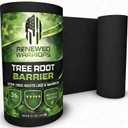 Tree Root Barrier Roll, HDPE Plastic Root Barrier Shield for Trees Aspens Invasive Roots, Puncture Resistant Easy Install Landscape Barrier for Yard Garden 36inx25Ft - 62.5mil