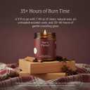 Fontana Candle Co Wood Wick Beeswax Jar Candle, Warm Flannel Made Safe with Coconut Oil & Pure Essential Oils 35+ Hrs Clean Burn, Long Lasting and Non-Toxic Candles for Home & Room Dcor