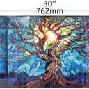 DAIFURONGE Tempered Glass Backsplash For Kitchen Behind Stove,Stove Backsplash Top Cover,Easy to Clean Glass Splashback, Sink Cover Splash Guard,Home Kitchen Wall Decor (30"x20"(76.2x50.8cm))