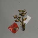 Vintage Bird on Branch with Flowers Decorative Wall Hooks,Alloy Wall Mounted Coat Hooks for Hanging Coats,Hats,Keys and Purse & Clothes in Hallway, Bathroom (A)